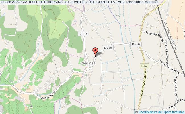 plan association Association Des Riverains Du Quartier Des Gobelets - Arg Veaunes