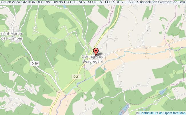 plan association Association Des Riverains Du Site Seveso De St Felix De Villadeix Clermont-de-Beauregard