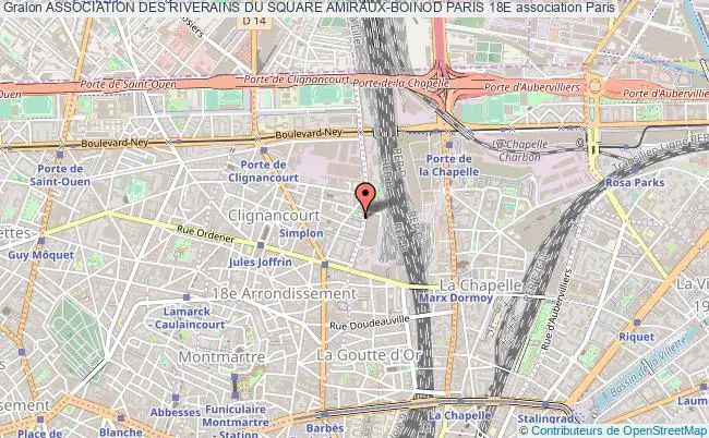 plan association Association Des Riverains Du Square Amiraux-boinod Paris 18e Paris