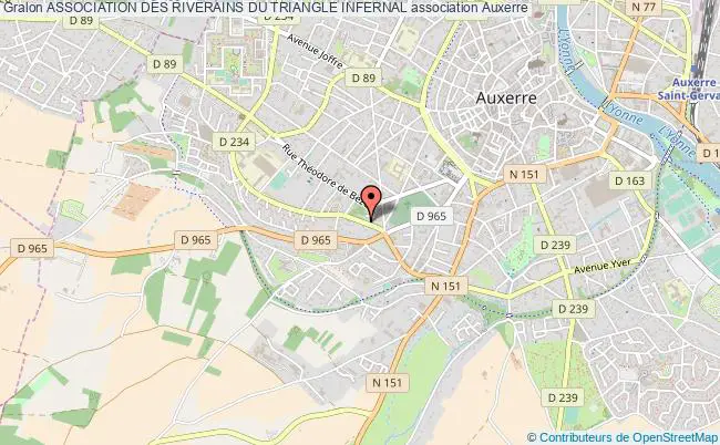 plan association Association Des Riverains Du Triangle Infernal Auxerre