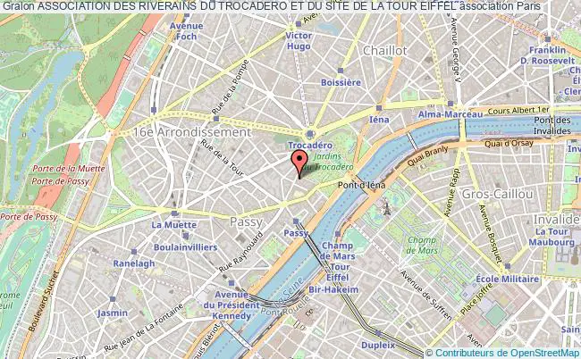 plan association Association Des Riverains Du Trocadero Et Du Site De La Tour Eiffel Paris