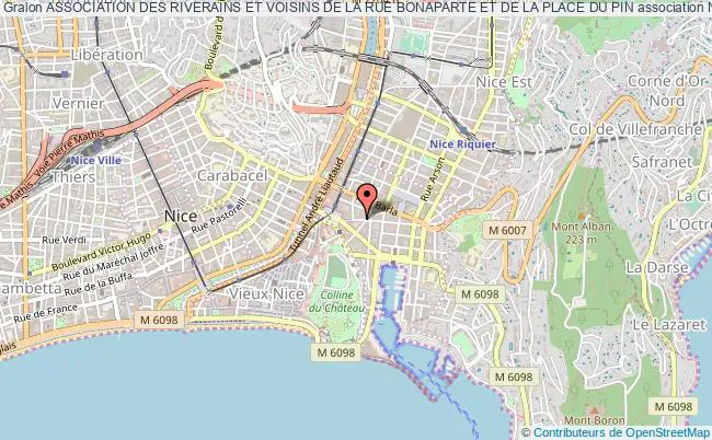 plan association Association Des Riverains Et Voisins De La Rue Bonaparte Et De La Place Du Pin Nice