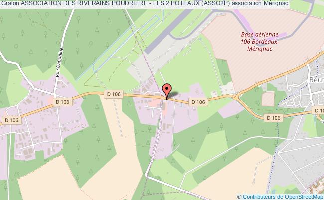 plan association Association Des Riverains Poudriere - Les 2 Poteaux (asso2p) Mérignac