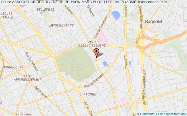 plan association Association Des Riverains Reunion-marc Bloch-les Haies (armbh) Paris
