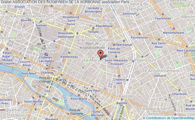 plan association Association Des Rugbymen De La Sorbonne Paris 3e