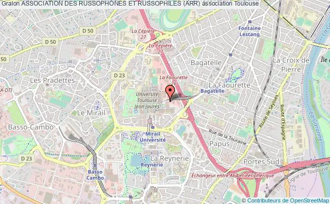plan association Association Des Russophones Et Russophiles (arr) Toulouse