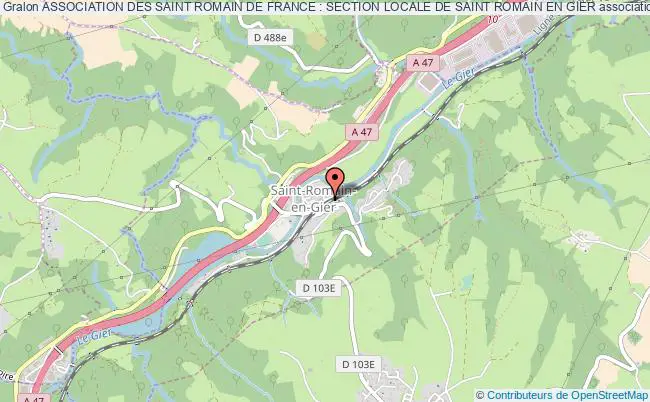 plan association Association Des Saint Romain De France : Section Locale De Saint Romain En Gier Saint-Romain-en-Gier