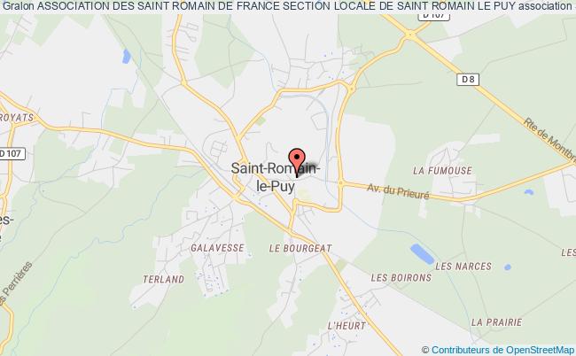 ASSOCIATION DES SAINT ROMAIN DE FRANCE SECTION LOCALE DE SAINT ROMAIN LE PUY