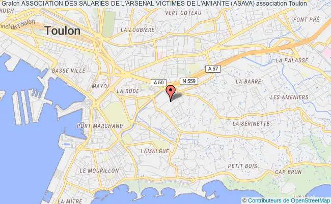 plan association Association Des SalariÉs De L'arsenal Victimes De L'amiante (asava) Toulon
