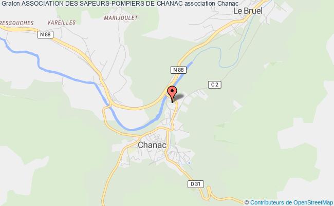 plan association Association Des Sapeurs-pompiers De Chanac Chanac