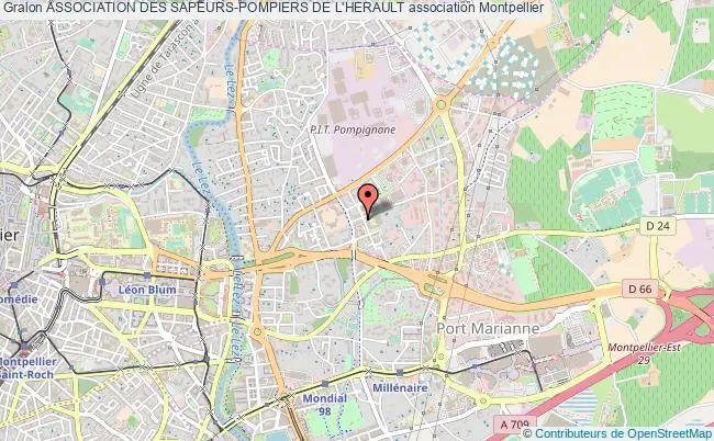 plan association Association Des Sapeurs-pompiers De L'herault Montpellier