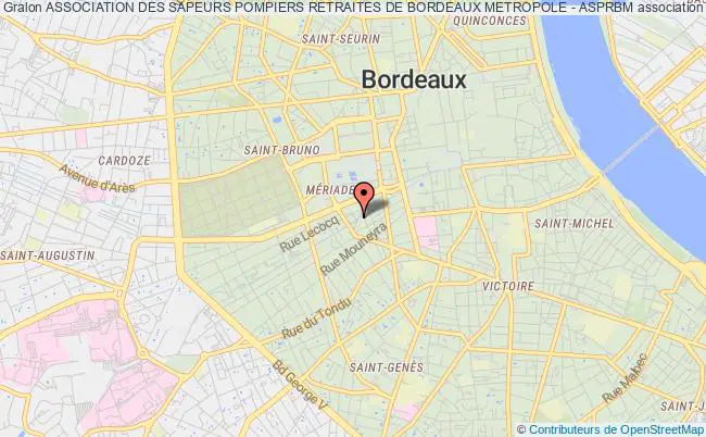 plan association Association Des Sapeurs Pompiers Retraites De Bordeaux Metropole - Asprbm Bordeaux