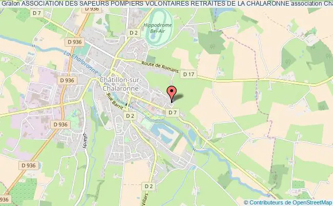 plan association Association Des Sapeurs Pompiers Volontaires Retraites De La Chalaronne Châtillon-sur-Chalaronne