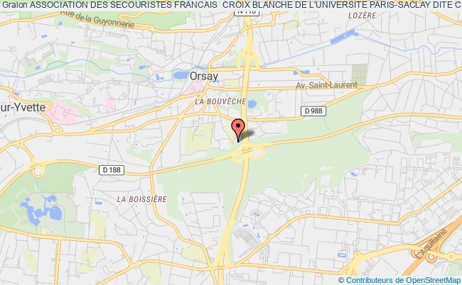 plan association Association Des Secouristes Francais  Croix Blanche De L'universite Paris-saclay Dite Cellule De Reponse Rapide Orsay