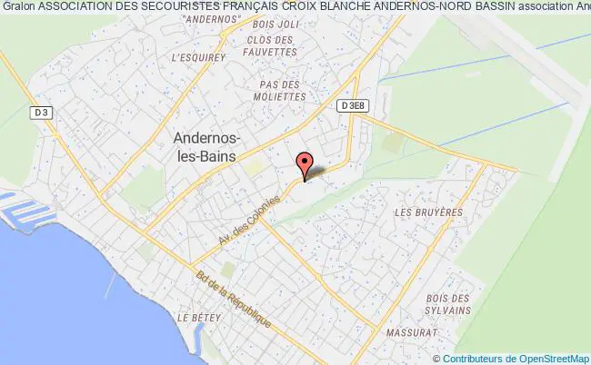 plan association Association Des Secouristes FranÇais Croix Blanche Andernos-nord Bassin Andernos-les-Bains