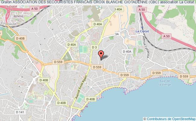 plan association Association Des Secouristes Francais Croix Blanche Ciotadenne (cbc) La    Ciotat