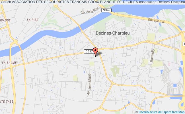 plan association Association Des Secouristes Francais Croix Blanche De Decines Décines-Charpieu