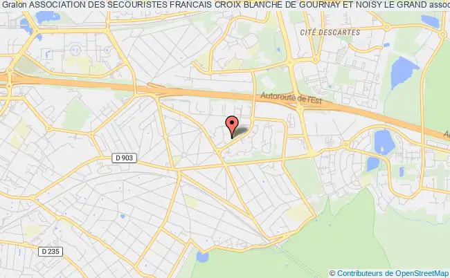 plan association Association Des Secouristes Francais Croix Blanche De Gournay Et Noisy Le Grand Noisy-le-Grand