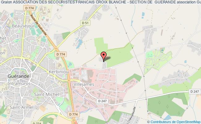 plan association Association Des Secouristes Francais Croix Blanche - Section De  Guerande Guérande