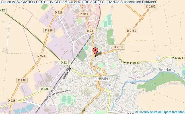 plan association Association Des Services Ambulanciers Agrees Francais Pithiviers