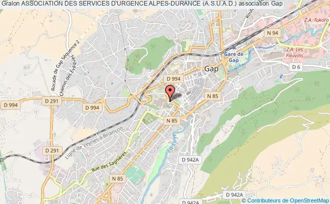 plan association Association Des Services D'urgence Alpes-durance (a.s.u.a.d.) Gap