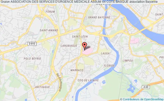 plan association Association Des Services D'urgence Medicale Assum 64 Cote Basque Bayonne