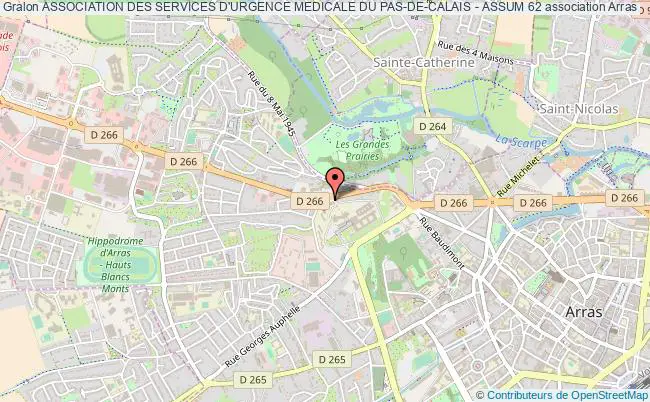 plan association Association Des Services D'urgence Medicale Du Pas-de-calais - Assum 62 Arras