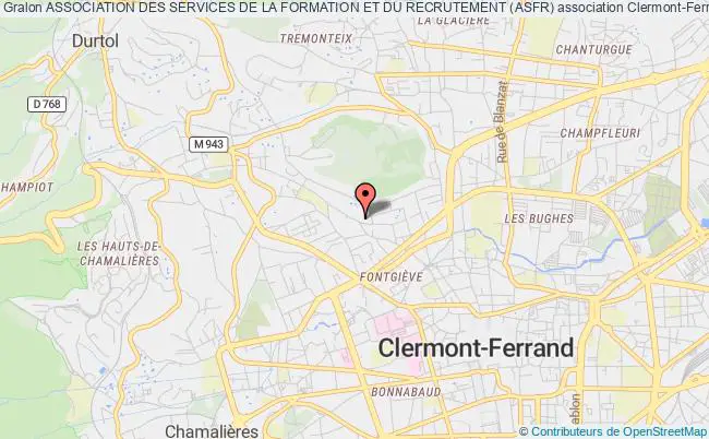plan association Association Des Services De La Formation Et Du Recrutement (asfr) Clermont-Ferrand