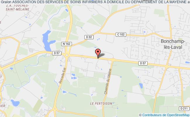 plan association Association Des Services De Soins Infirmiers À Domicile Du DÉpartement De La Mayenne Bonchamp-lès-Laval