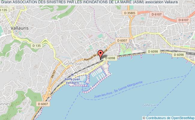 plan association Association Des Sinistres Par Les Inondations De La MaÏre (asim) Vallauris golfe juan