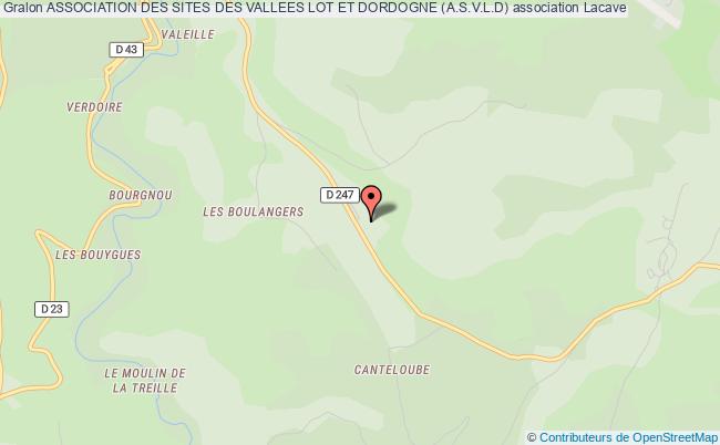 plan association Association Des Sites Des Vallees Lot Et Dordogne (a.s.v.l.d) Lacave