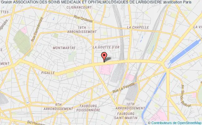 plan association Association Des Soins Medicaux Et Ophtalmologiques De Lariboisiere Paris