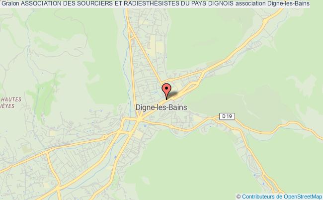 plan association Association Des Sourciers Et RadiesthÉsistes Du Pays Dignois Digne-les-Bains
