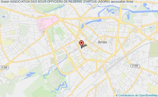 plan association Association Des Sous-officiers De Reserve D'artois (asora) Arras
