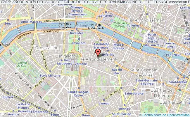 plan association Association Des Sous Officiers De Reserve Des Transmissions D'ile De France Paris