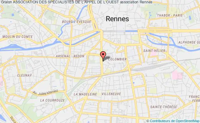 plan association Association Des Specialistes De L'appel De L'ouest Rennes