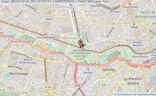 plan association Association Des Sportifs Cambodgiens A Paris Paris