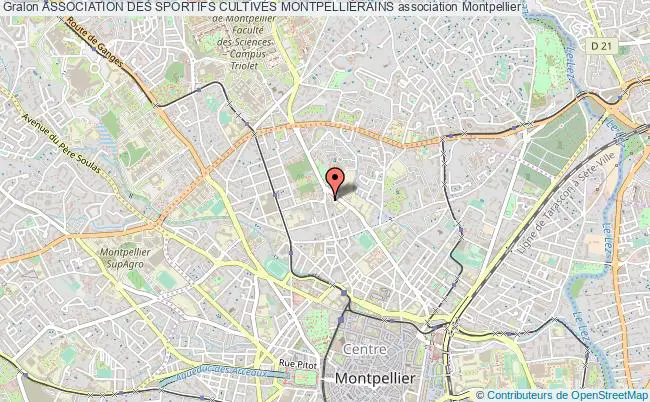 plan association Association Des Sportifs CultivÉs MontpelliÉrains Montpellier