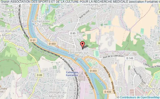 plan association Association Des Sports Et De La Culture Pour La Recherche Medicale Fontaines-sur-Saône