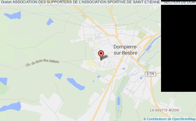 plan association Association Des Supporters De L'association Sportive De Saint Etienne - Section De Dompierre Sur Besbre N° 54 Dompierre-sur-Besbre
