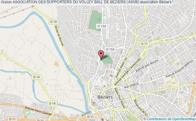 plan association Association Des Supporters Du Volley Ball De Beziers (asvb) Béziers