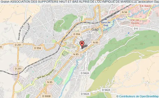plan association Association Des Supporters Haut Et Bas Alpins De L'olympique De Marseille Gap