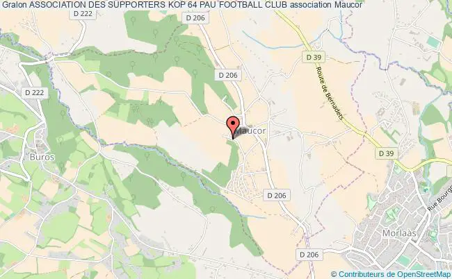 plan association Association Des Supporters Kop 64 Pau Football Club Maucor