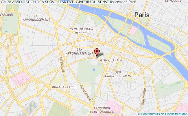 plan association Association Des Surveillants Du Jardin Du Senat Paris