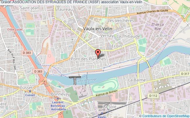 plan association Association Des Syriaques De France (assf) Vaulx-en-Velin