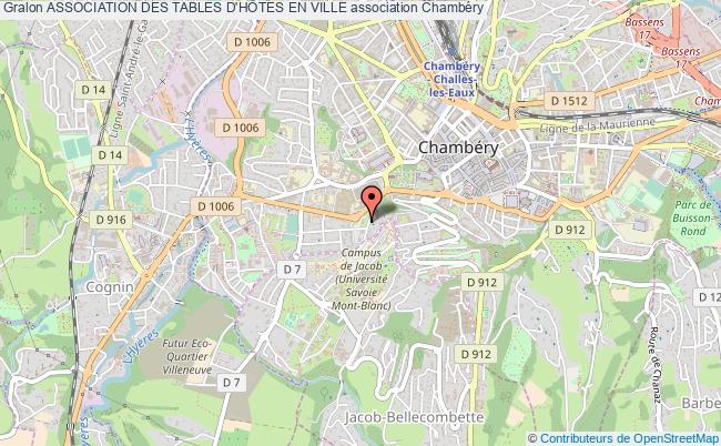 plan association Association Des Tables D'hÔtes En Ville Chambéry