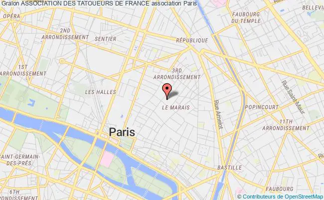 plan association Association Des Tatoueurs De France Paris