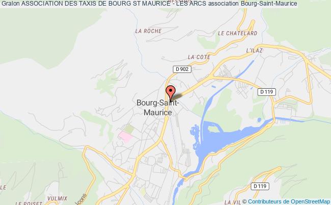 plan association Association Des Taxis De Bourg St Maurice - Les Arcs Bourg-Saint-Maurice