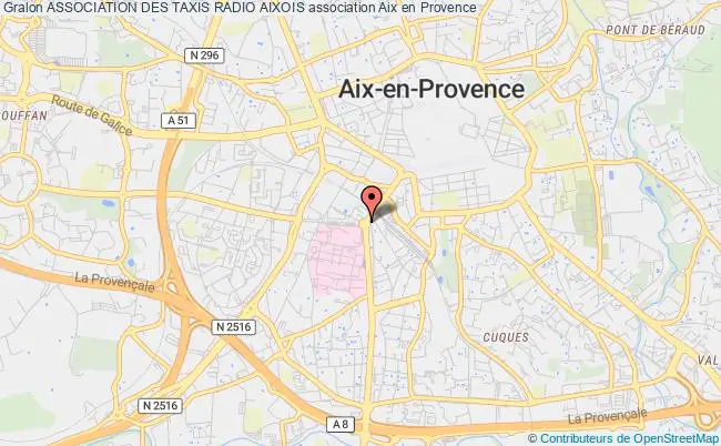 plan association Association Des Taxis Radio Aixois Aix-en-Provence