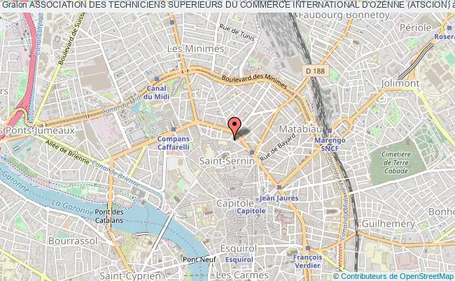 plan association Association Des Techniciens Superieurs Du Commerce International D'ozenne (atscion) Toulouse cedex